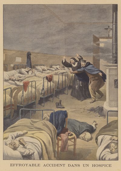 A frightful accident in a hospice by French School